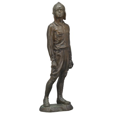 Lot 459 - American Bronze Figure of Charles Lindbergh...