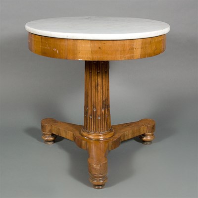 Lot 131 - Empire Style Walnut Diminutive Center Table...