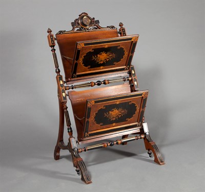 Lot 319 - American Renaissance Revival Marquetry Inlaid...