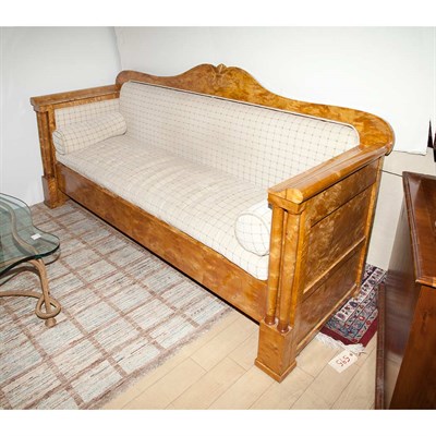Lot 553 - Biedermeier Style Maple Sofa Length 7 feet 5...