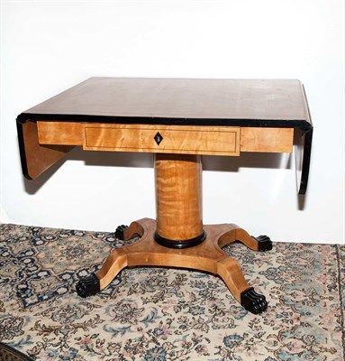 Lot 505 - Biedermeier Style Part Ebonized Satinwood Sofa...