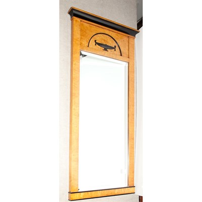 Lot 439 - Biedermeier Style Part Ebonized Maple Mirror...