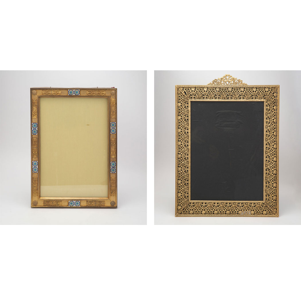 Lot 147 - Neoclassical Style Embossed Gilt-Metal...
