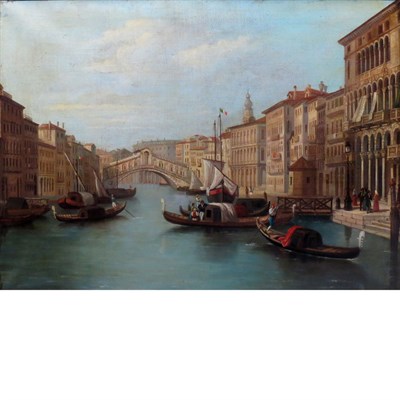Lot 50 - Italian School 19th Century Venice, The Rialto...