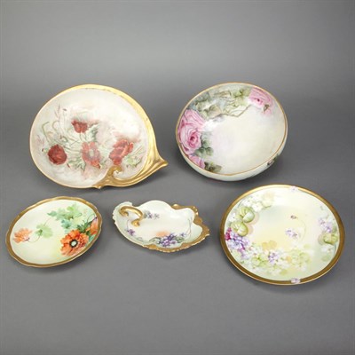 Lot 378 - Group of Hand-Painted Porcelain Tableware...