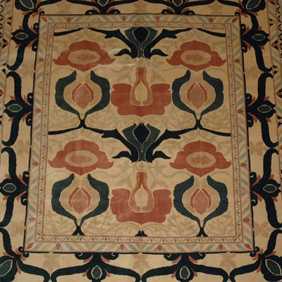 Lot 599 - Arts and Crafts Style Carpet Romania,...