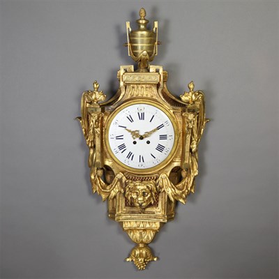 Lot 531 - Louis XVI Style Gilt-Metal Cartel Clock Of...