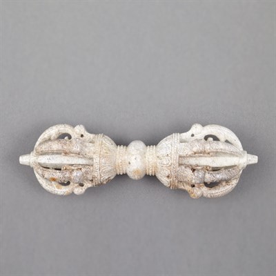 Lot 95 - Chinese Chickenbone Jade Double Vajra 19th...