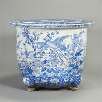 Lot 159 - Chinese Blue and White Porcelain Jardiniere...
