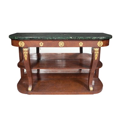 Lot 197 - Empire Style Gilt-Metal Mounted Burl-Walnut...