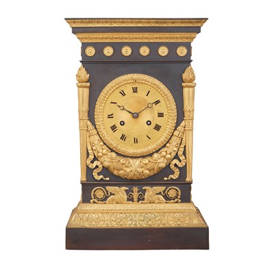 Lot 133 - Empire Style Gilt and Patinated-Bronze Mantel...