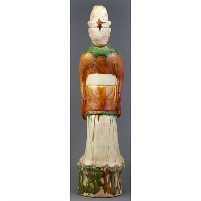 Lot 65 - Chinese Sancai Glazed Pottery Figure of an...