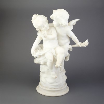 Lot 522 - Art Nouveau Style Composition Group of a Young...