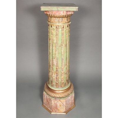 Lot 523 - Louis XVI Style Gilt-Metal Mounted Green Onyx...