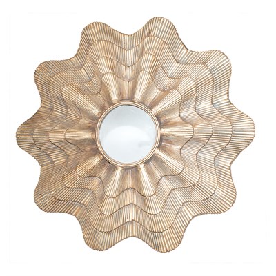 Lot 144 - Gold Painted Composition Sunburst Mirror...
