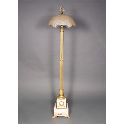 Lot 527 - Empire Style Gilt-Metal and White Marble Floor...