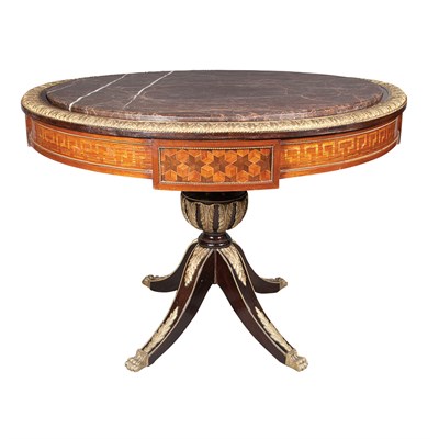 Lot 314 - Empire Style Gilt-Metal Mounted Parquetry...