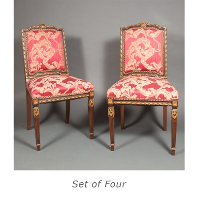 Lot 508 - Set of Four Louis XVI Style Painted Mahogany...