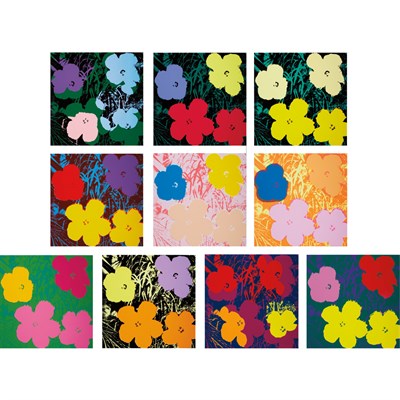 Lot 195 - After Andy Warhol FLOWERS Complete set of 10...