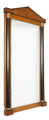 Lot 164 - Biedermeier Part Ebonized Mahogany Mirror...