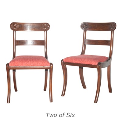 Lot 191 - Set of Six Classical Mahogany Side Chairs...