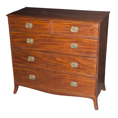Lot 243 - Federal Inlaid Mahogany Chest of Drawers Early...