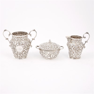 Lot 191 - Baltimore Sterling Silver Cream and Sugar Set...