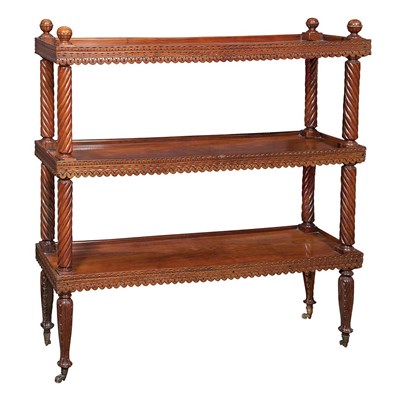 Lot 279 - Victorian Carved Mahogany Three-Tier Etagere...