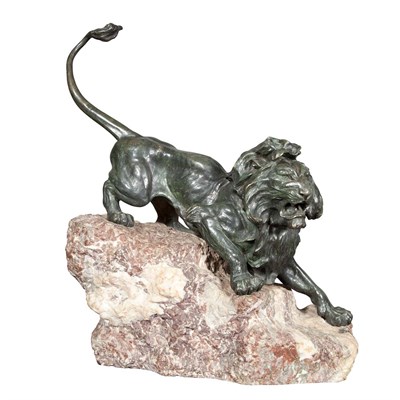 Lot 505 - Bronze Figure of a Lion Cast from a model by...