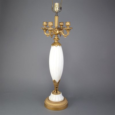 Lot 649 - Empire Style Gilt-Metal Mounted White Marble...