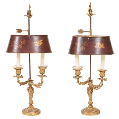 Lot 191 - Pair of Louis XV Style Gilt-Metal Bouillotte...