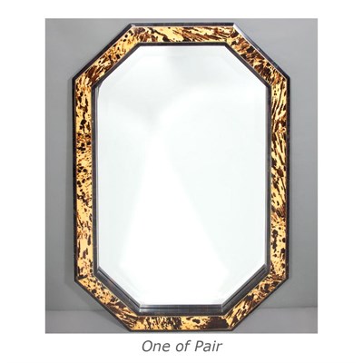 Lot 564 - Pair of Faux Tortoise Shell Framed Mirrors...