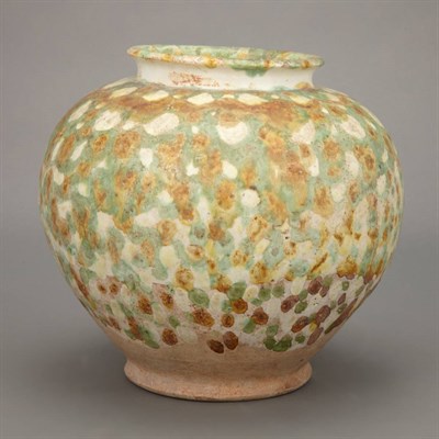 Lot 64 - Chinese Sancai Glazed Pottery Jar Tang Dynasty...