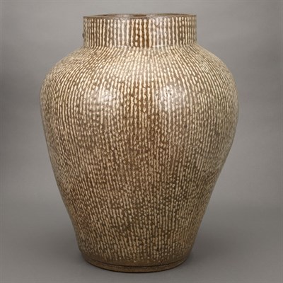 Lot 254 - Japanese Glazed Pottery Vase Height 15 1/4...
