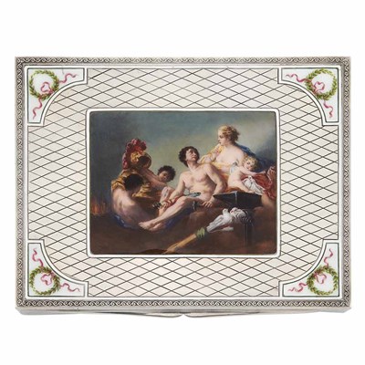 Lot 171 - Sterling Silver and Portrait Enamel Box