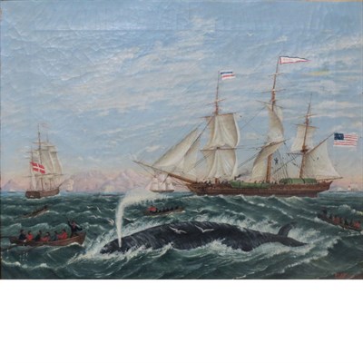 Lot 48 - American School 19th Century Whaling...