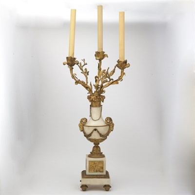 Lot 381 - Pair of Louis XVI Style Gilt-Bronze and White...
