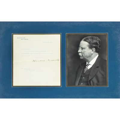 Lot 47 - ROOSEVELT, THEODORE Typed letter signed....