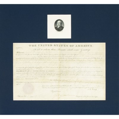 Lot 37 - ADAMS, JOHN QUINCY Document signed. Washington:...