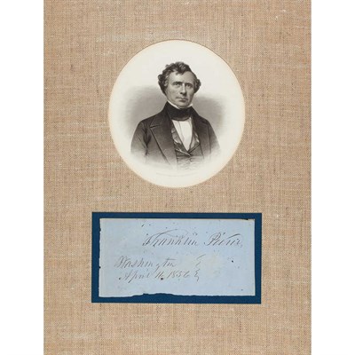 Lot 41 - PIERCE, FRANKLIN Large signature. Washington:...
