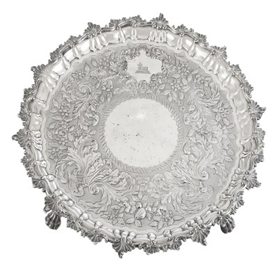 Lot 245 - George IV Irish Sterling Silver Salver James...