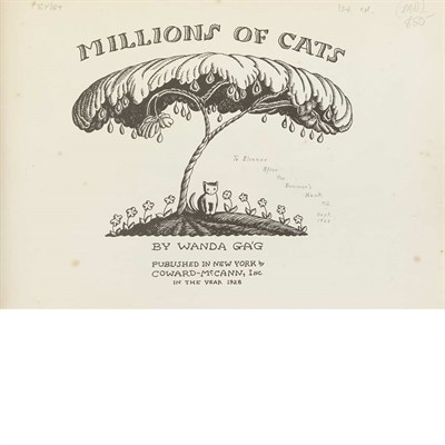 Lot 209 - GAG, WANDA Millions of Cats. New York:...