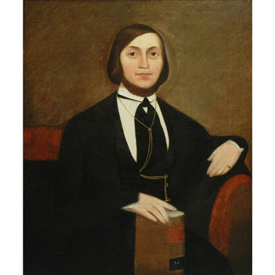 Lot 5 - American School 19th Century Portrait of a Man...