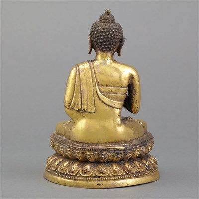 Lot 77 - Chinese Gilt-Copper Repousse Buddha 18th/19th...