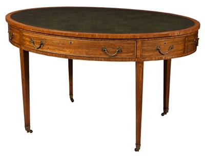Lot 337 - George III Style Inlaid Satinwood and Mahogany...