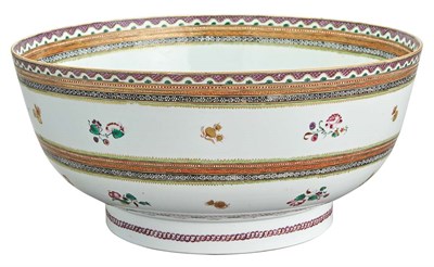 Lot 271 - Chinese Export Porcelain Punch Bowl Early 19th...