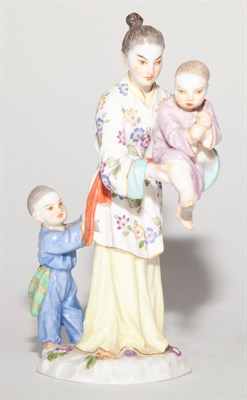 Lot 564 - Meissen Porcelain Figural Group of a Mother...