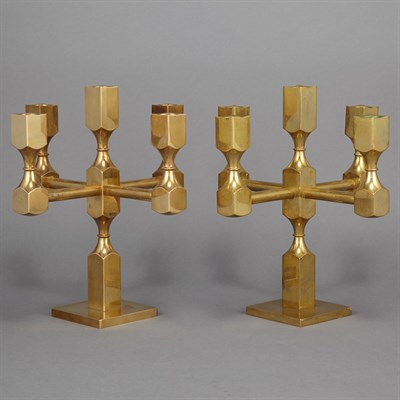 Lot 163 - Gusums Bruk Swedish, 20th century Pair of Five-...