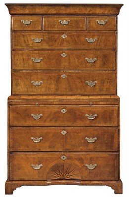 Lot 275 - George II Walnut Chest on Chest In two parts,...