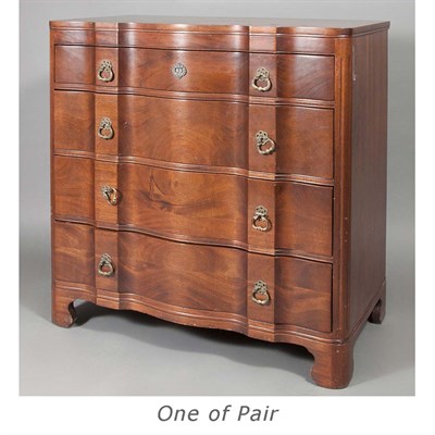 Lot 346 - Pair of Mahogany Chests John Stuart Height 36...